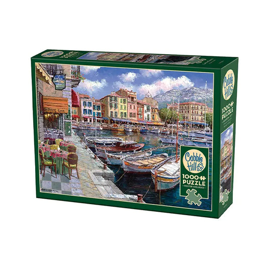 Cobble Hill Cafe in Cassis 1000 Piece Jigsaw Puzzle