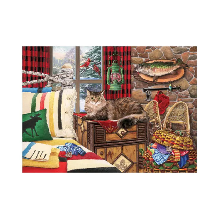 Cobble Hill Lodge Cat 1000 Piece Jigsaw Puzzle