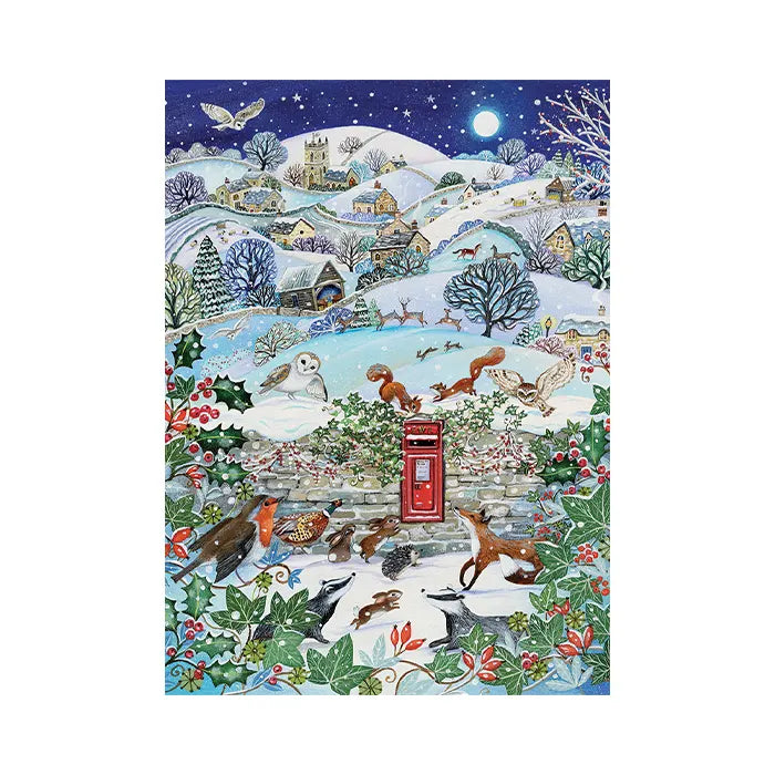 Cobble Hill Village on a Winter Night 1000 Piece Jigsaw Puzzle