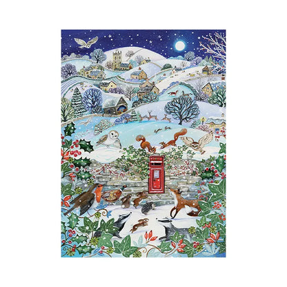 Cobble Hill Village on a Winter Night 1000 Piece Jigsaw Puzzle