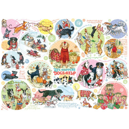 Cobble Hill Dog Thoughts 1000 Pieces Puzzle