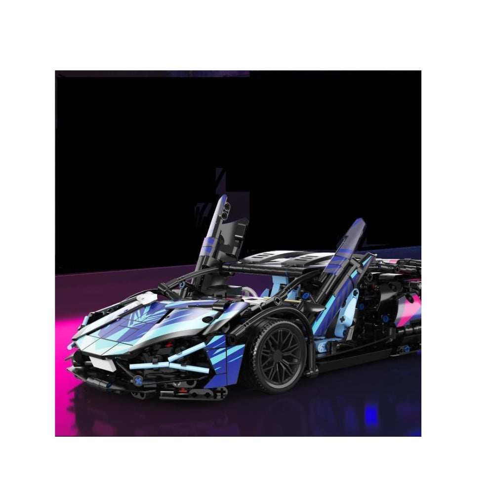 Cyberpunk LAM Super Car Building Block Set – 1314 Pieces