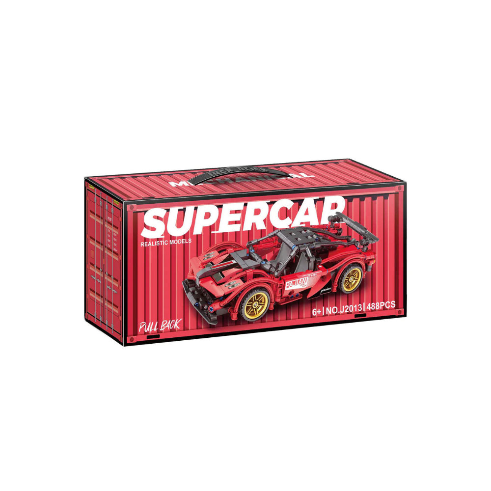 Super Car Realistic Model Building Set with Pull-Back Function – 488 Pieces