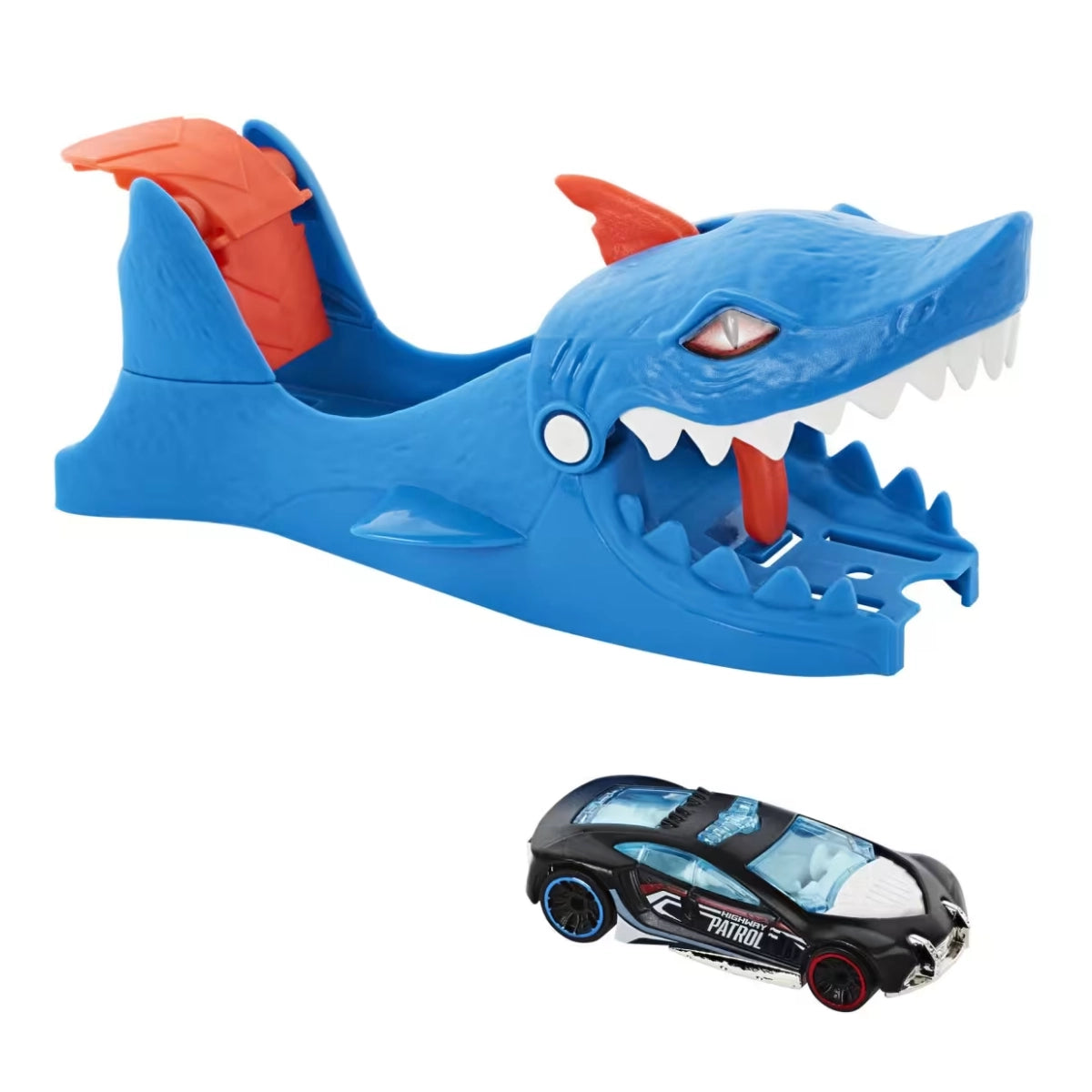 Hot Wheels City Nemesis Launcher Playset – Shark &amp; T-Rex Car Challenge