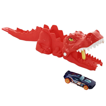 Hot Wheels City Nemesis Launcher Playset – Shark &amp; T-Rex Car Challenge