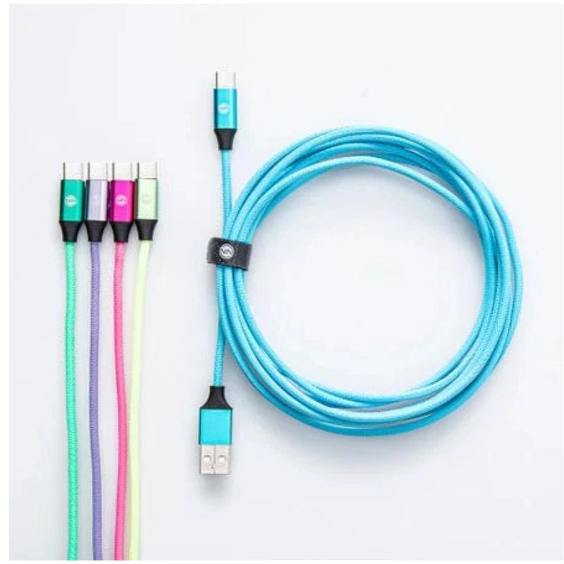 Connect Heavy Duty High-Speed ‘Type-C’ Charge &amp; Sync Cable (Rainbow
