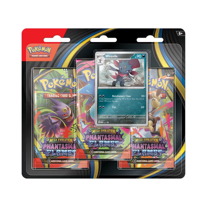 Pokémon TCG Mega Evolution 2 Phantasmal Flames 3 Booster Blister