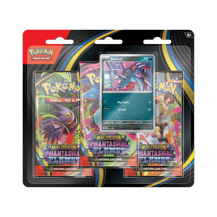 Pokémon TCG Mega Evolution 2 Phantasmal Flames 3 Booster Blister