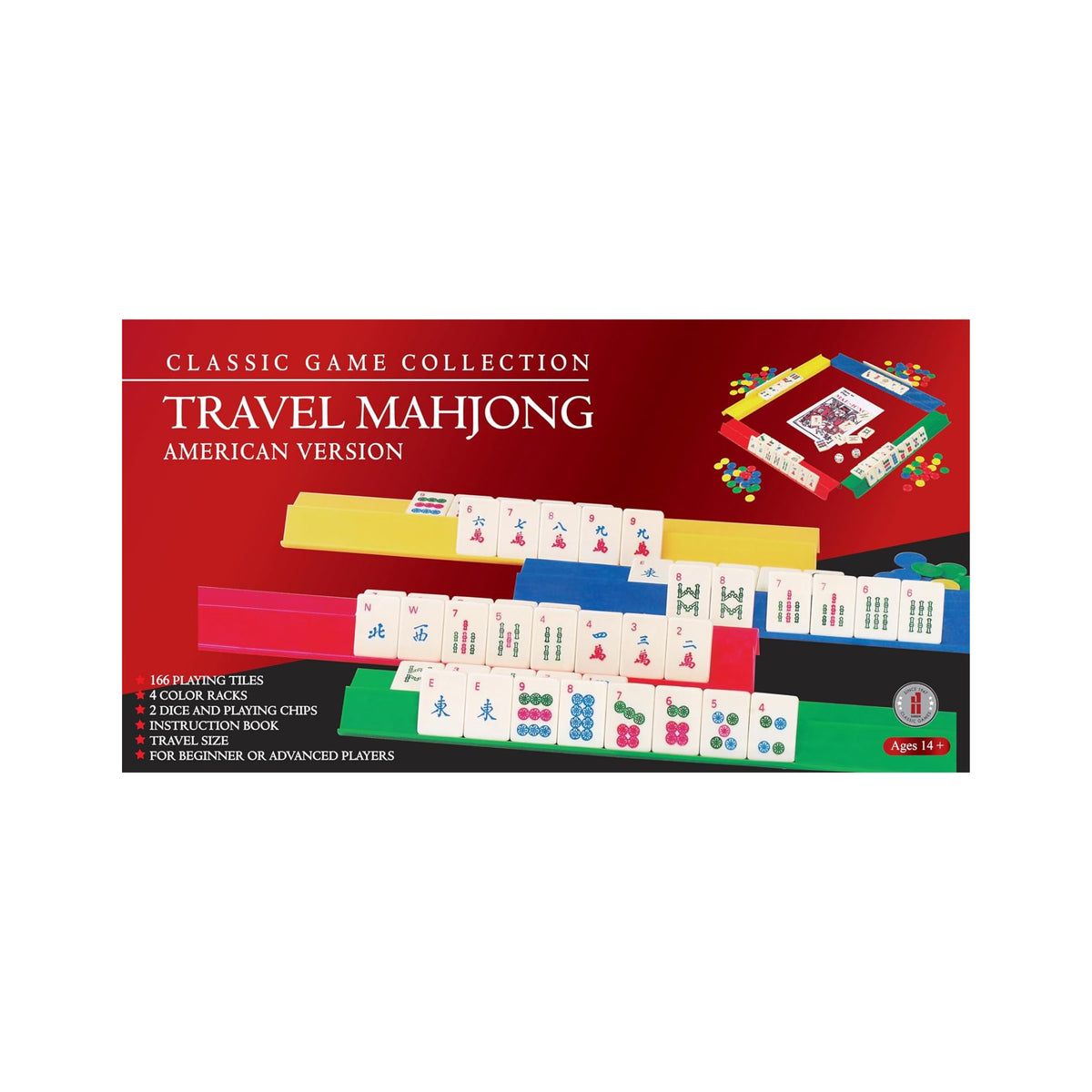 Mah Jong Travel Game Set -  Classic Gamre - American Version