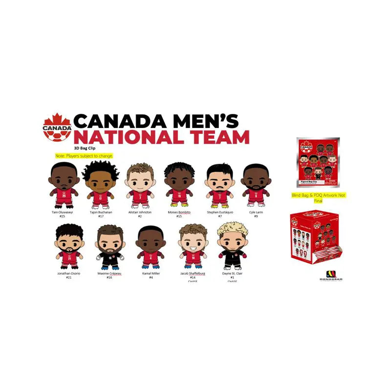 3D Foam Bag Clip World Cup 2026 Team Canada