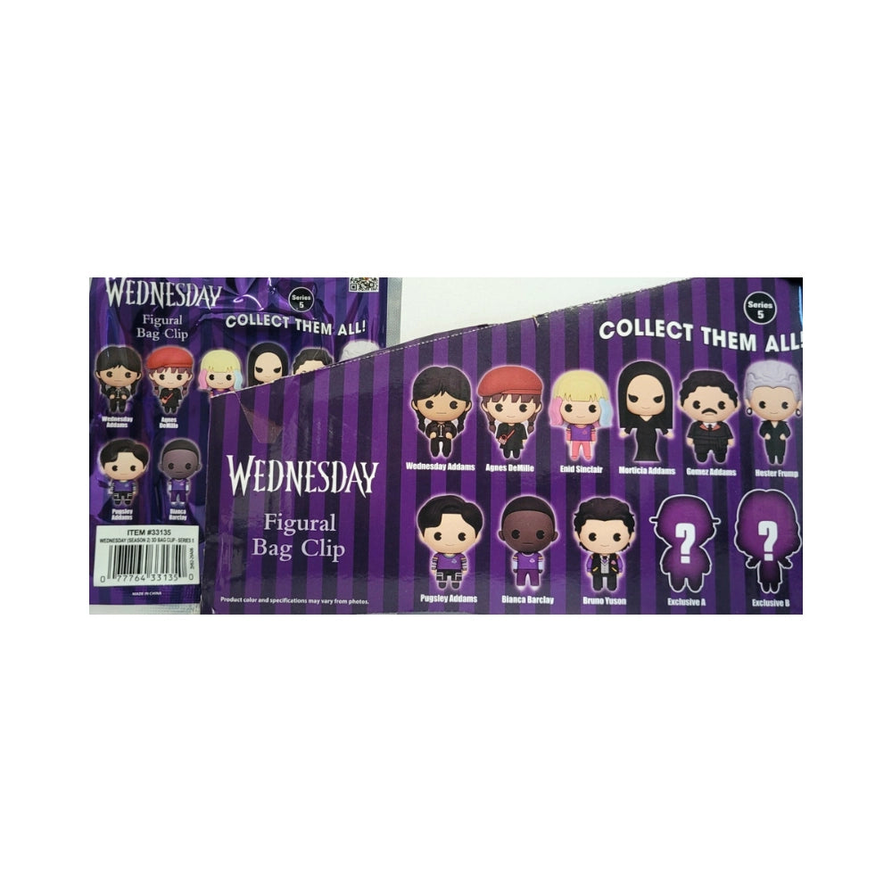 3D Figural Bag Clip Wednesday Series 5 (Random Pick)
