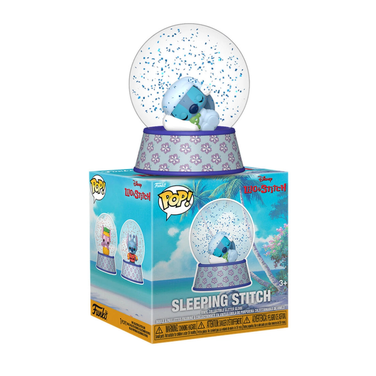 Funko Bitty Pop! Disney Lilo &amp; Stitch: Stitch Mini Glitter Snow Globe Figure