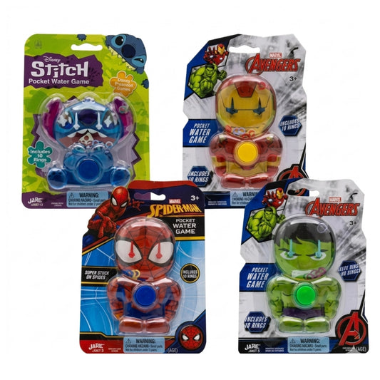 Disney &amp; Marvel Pocket Water Game Handheld Toy – Assorted Designs