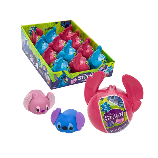 Disney Stitch Squeezy Squish Toys 2-Pack Assorted Soft Stress Relief Figures