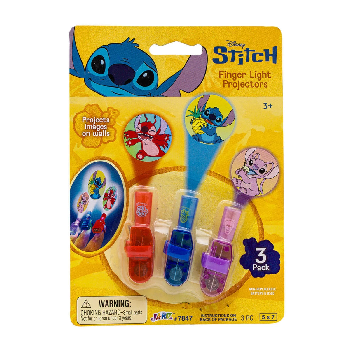 Disney Stitch Finger Light Projector 3-Pack Mini LED Projection Toys