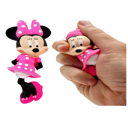 JA-RU Disney Stretchy Toys Mickey &amp; Minnie Figures Squish &amp; Pull Toys (1 Minnie Figure)