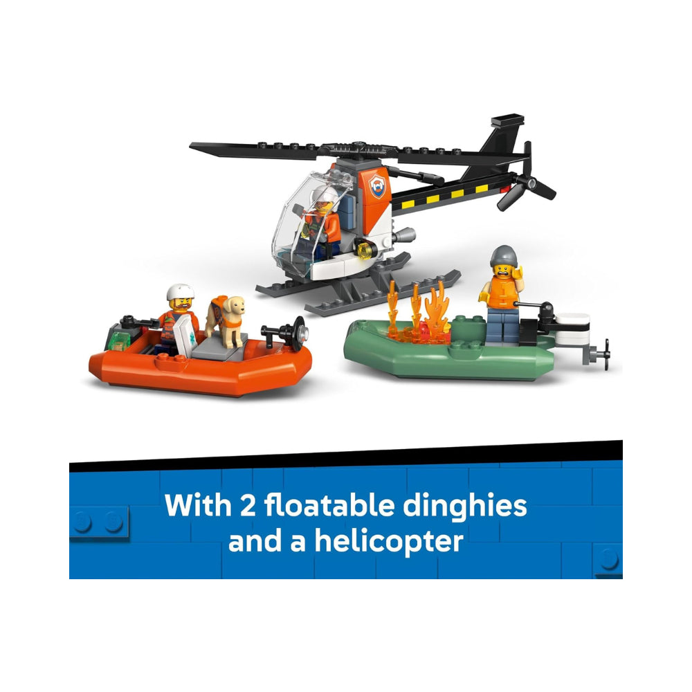 LEGO City Coast Guard Rescue Boat & Helicopter 742 Piece