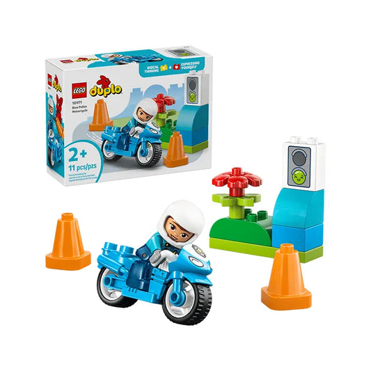 LEGO DUPLO Blue Police Motorcycle 11 Pieces