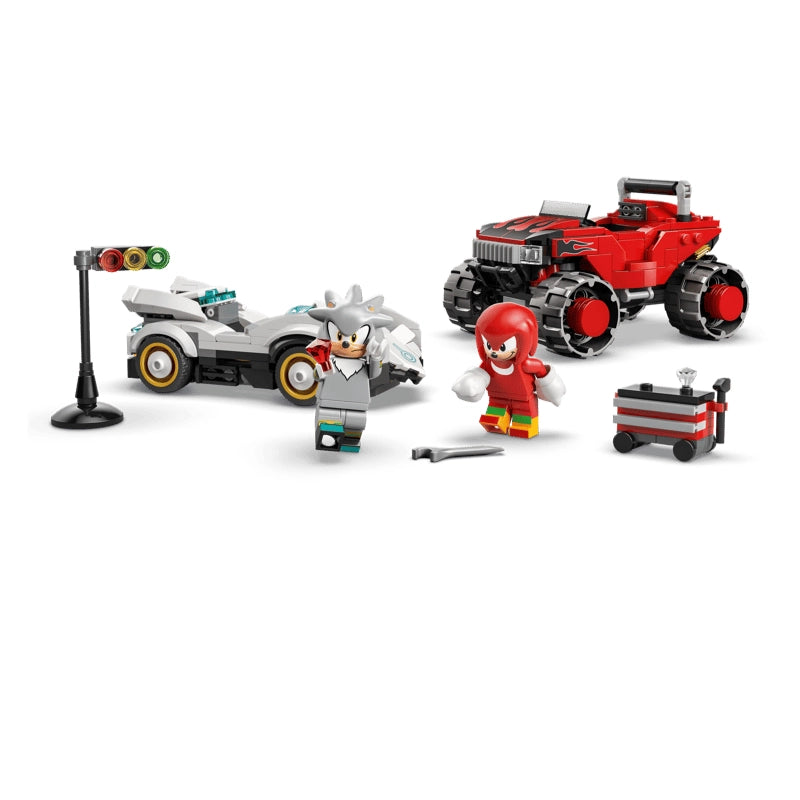LEGO Sonic the Hedgehog Silver's Car vs. Knuckles' Monster Truck 378 Pieces