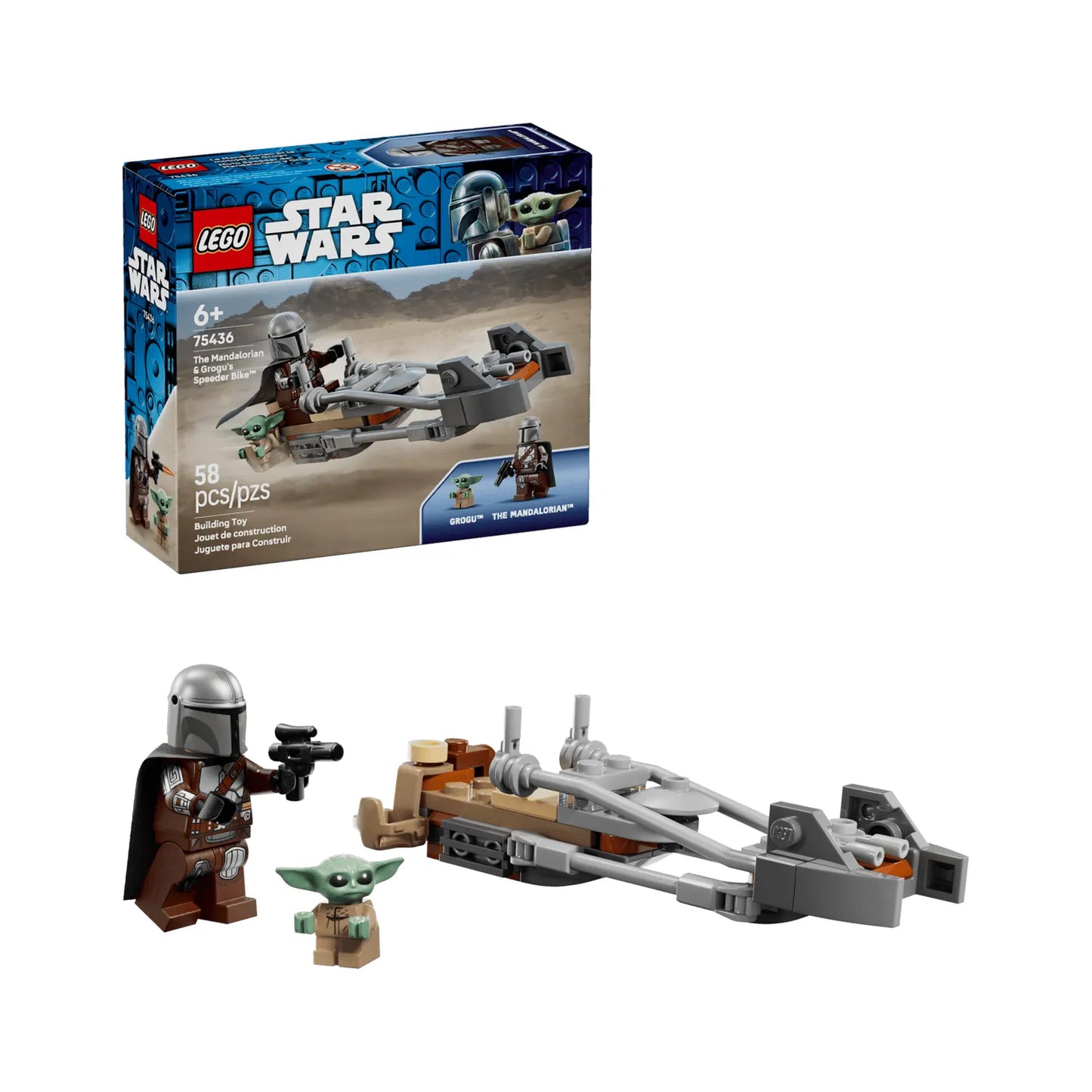 LEGO Star Wars The Mandalorian & Grogu's Speeder Bike 58 Pieces