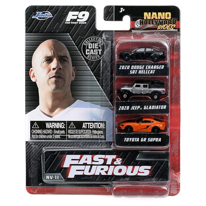 Fast &amp; Furious Nano Cars Series 1 Diecast Mini Vehicle Set