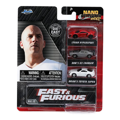 Fast &amp; Furious Nano Cars Series 2 Diecast Mini Vehicle Set