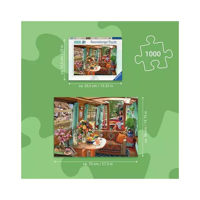 Ravensburger View from My Window No.1 Canal Boat 1000 Piece Jigsaw Puzzle