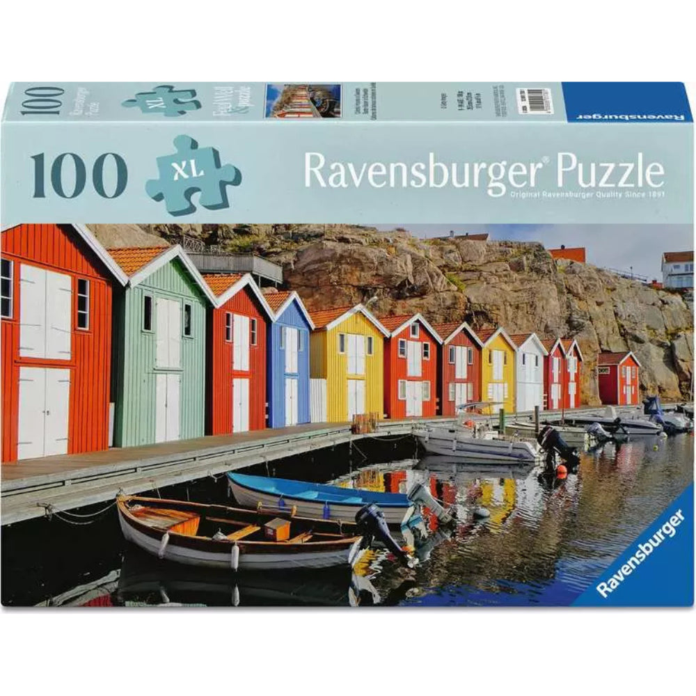 Ravensburger Colorful Houses in Sweden Jigsaw Puzzle 100 Pieces