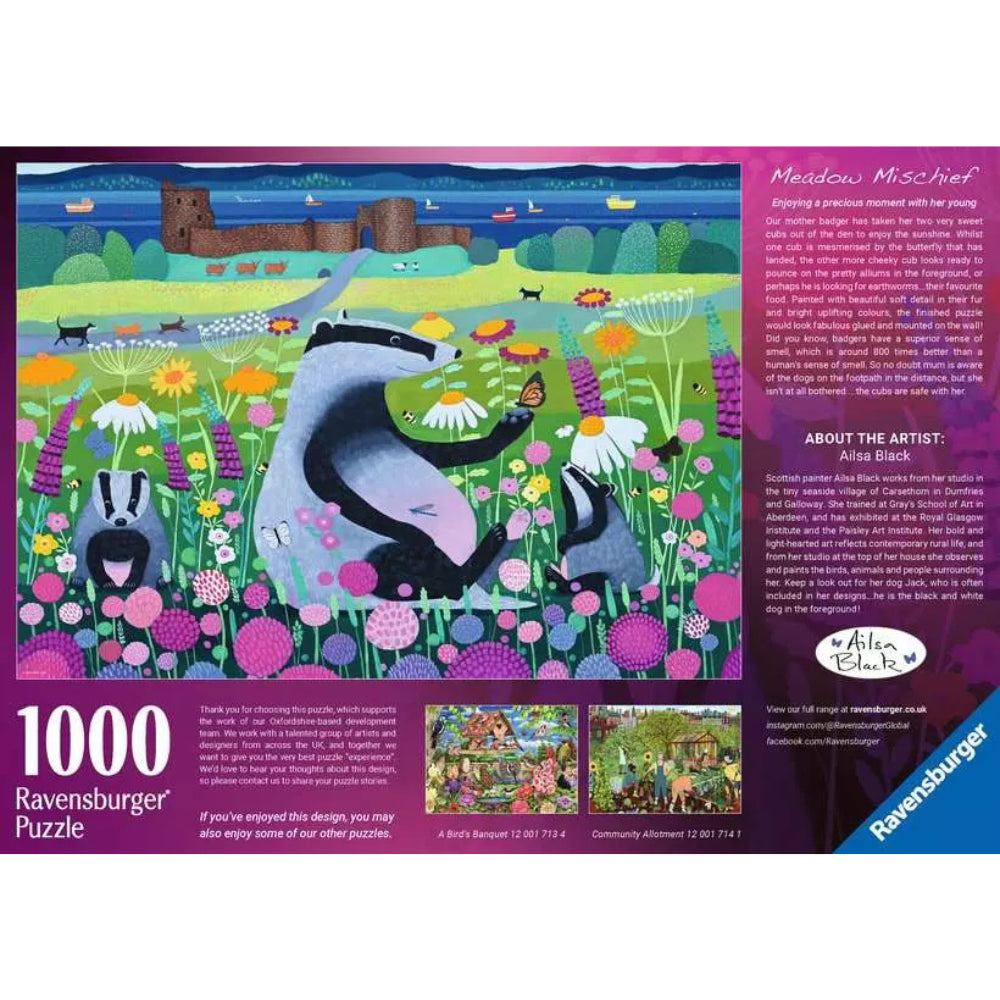 Ravensburger Meadow Mischief Jigsaw Puzzle 1000 Pieces