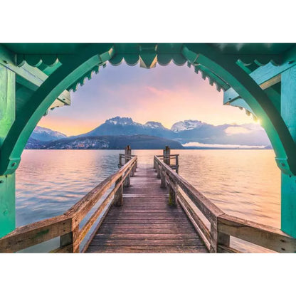 Ravensburger Romantic Footbridge at Lac d'Annecy Jigsaw Puzzle 1000 Pieces