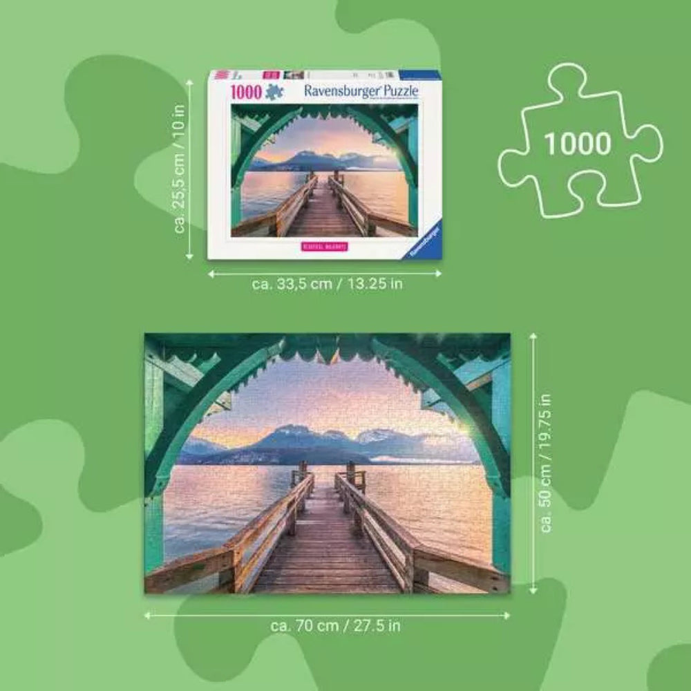 Ravensburger Romantic Footbridge at Lac d'Annecy Jigsaw Puzzle 1000 Pieces