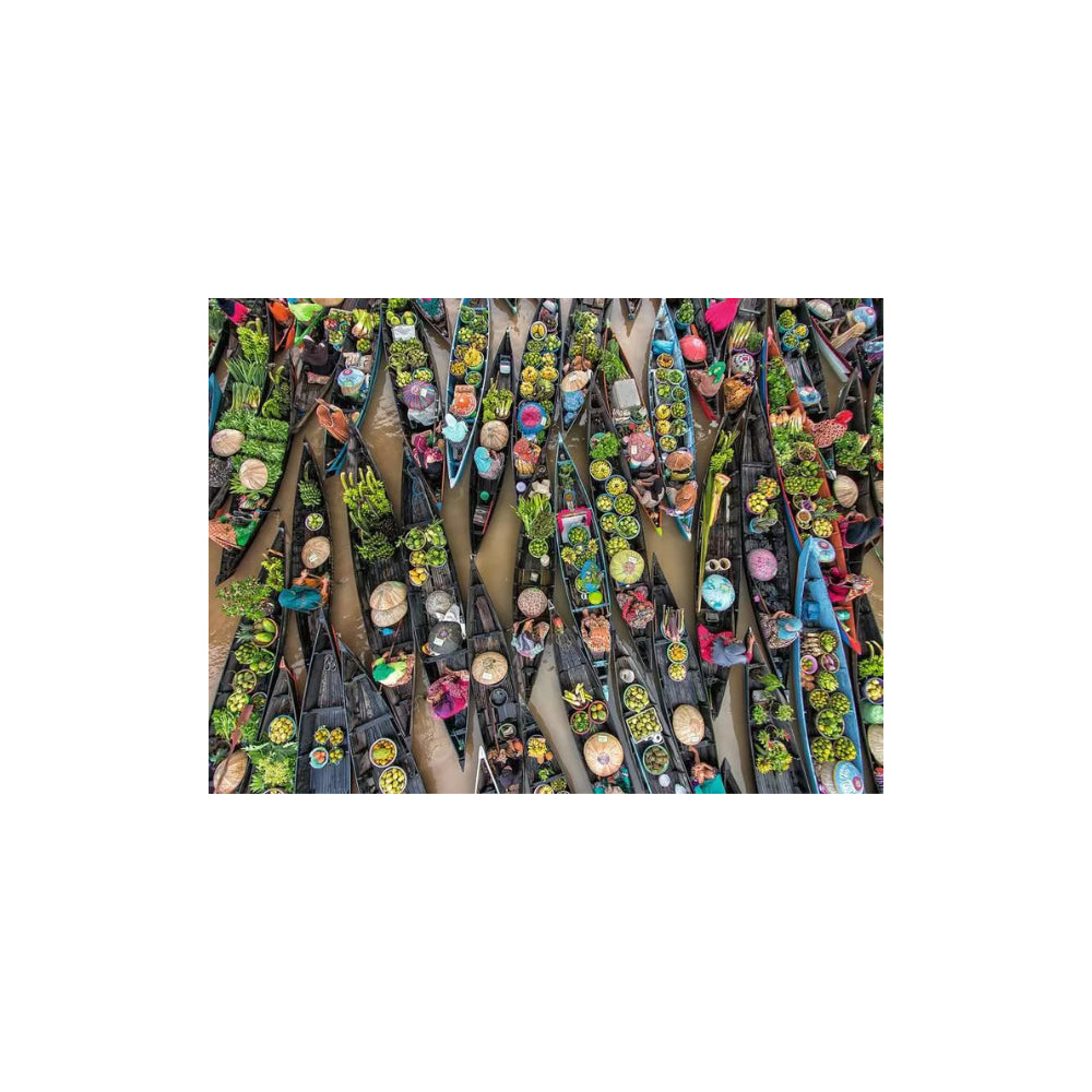 Ravensburger Floating Market, Indonesia Jigsaw Puzzle 500 piece