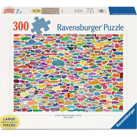 Ravensburger 387 Dogs &amp; One Cat Jigsaw Puzzle 300 piece