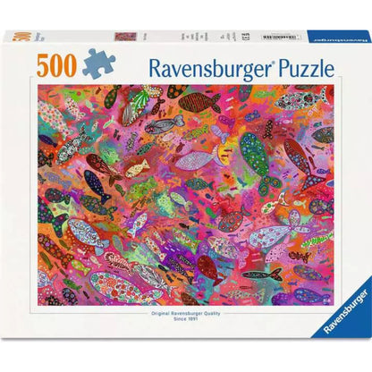 Ravensburger Fish in Fuchsia Jigsaw Puzzle 500 Pieces