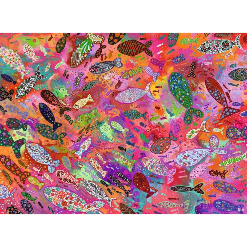 Ravensburger Fish in Fuchsia Jigsaw Puzzle 500 Pieces