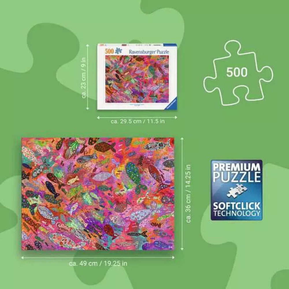 Ravensburger Fish in Fuchsia Jigsaw Puzzle 500 Pieces