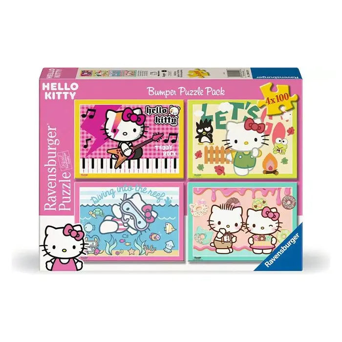 Ravensburger Let's go, Hello Kitty! 4x100 Piece Jigsaw Puzzle