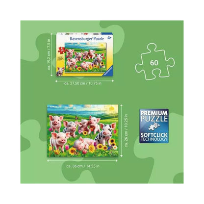Ravensburger Precious Piglets Jigsaw Puzzle 60 Piece