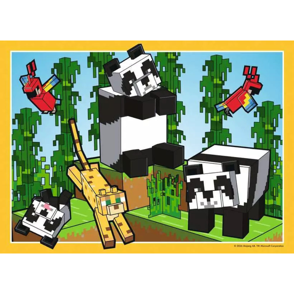 Ravensburger MINECRAFT Realms &amp; Adventures Jigsaw Puzzle 4X100 Pieces
