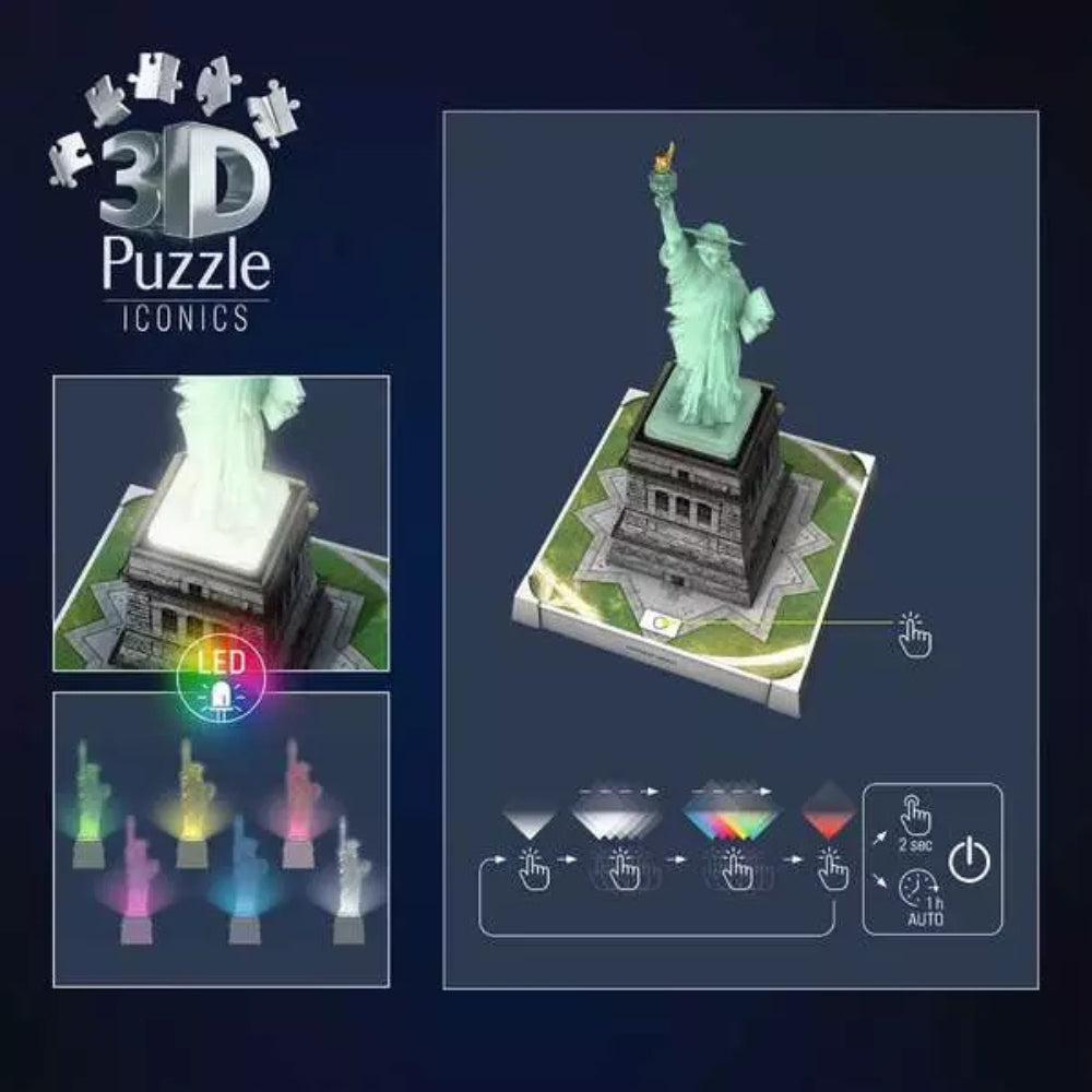 Ravensburger Iconics: Statue of Liberty with light Jigsaw Puzzle 108 piece