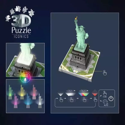Ravensburger Iconics: Statue of Liberty with light Jigsaw Puzzle 108 piece