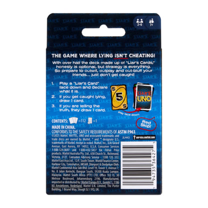Mattel UNO Liar's Card Game
