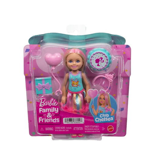 Mattel Barbie Club Chelsea Birthday-Themed with Party Accessories Blond Hair