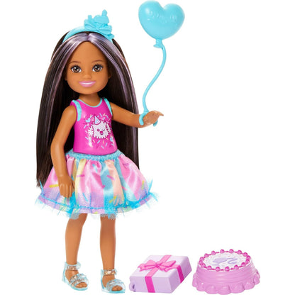Mattel Barbie Club Chelsea Birthday-Themed with Party Accessories Brunette Hair
