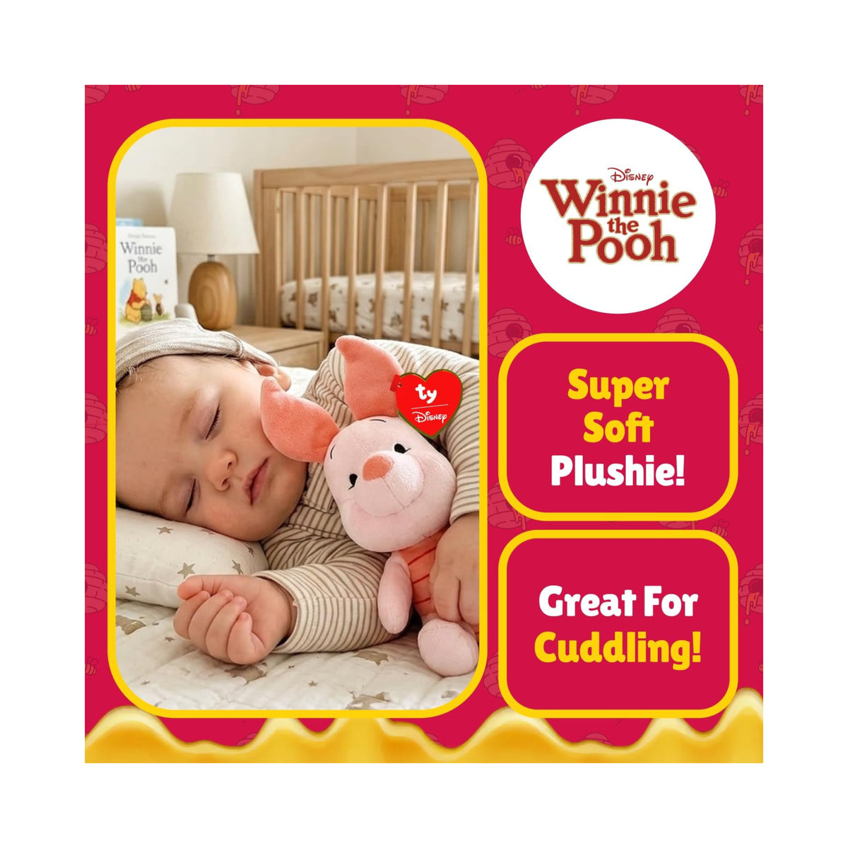 TY Disney Winnie the Pooh Piglet 8-Inch Plush