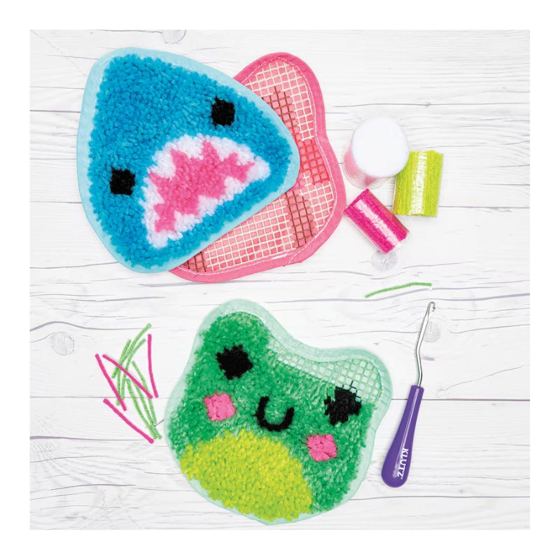 Latch Hook Animals: Red Panda, Frog &amp; Shark