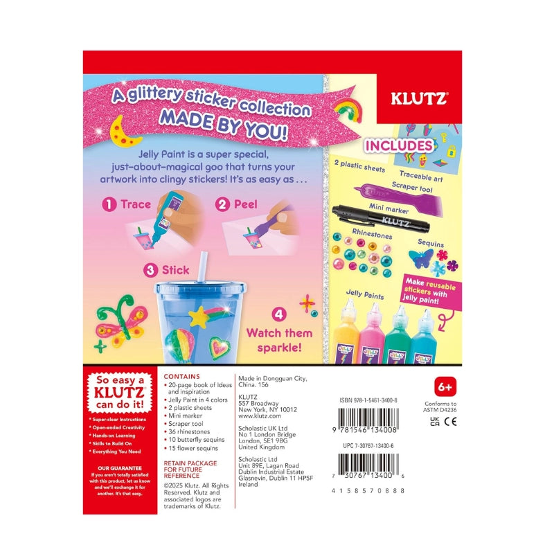 Paint &amp; Peel Jelly Stickers: Glitter Goals