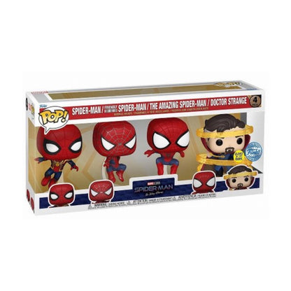 Funko Pop! Marvel Spider-Man Glow-in-the-Dark Exclusive 4-Pack