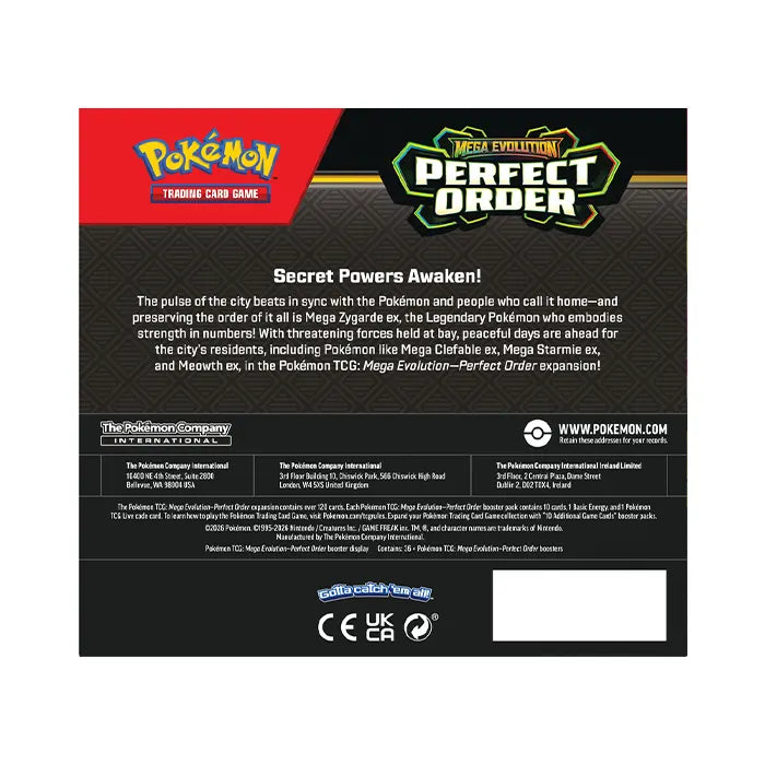 Pokémon TCG: Mega Evolution 3: Perfect Order: Enhanced Booster Display
