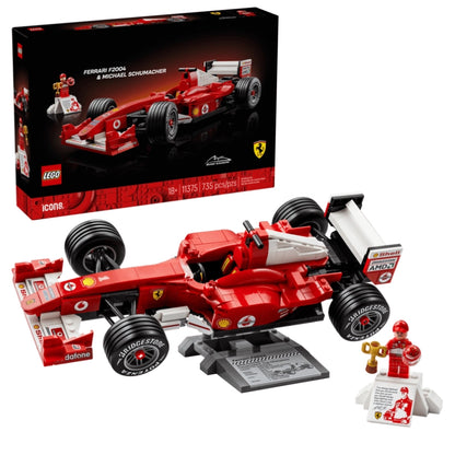 LEGO Icons Ferrari F2004 &amp; Michael Schumacher 735 Pieces